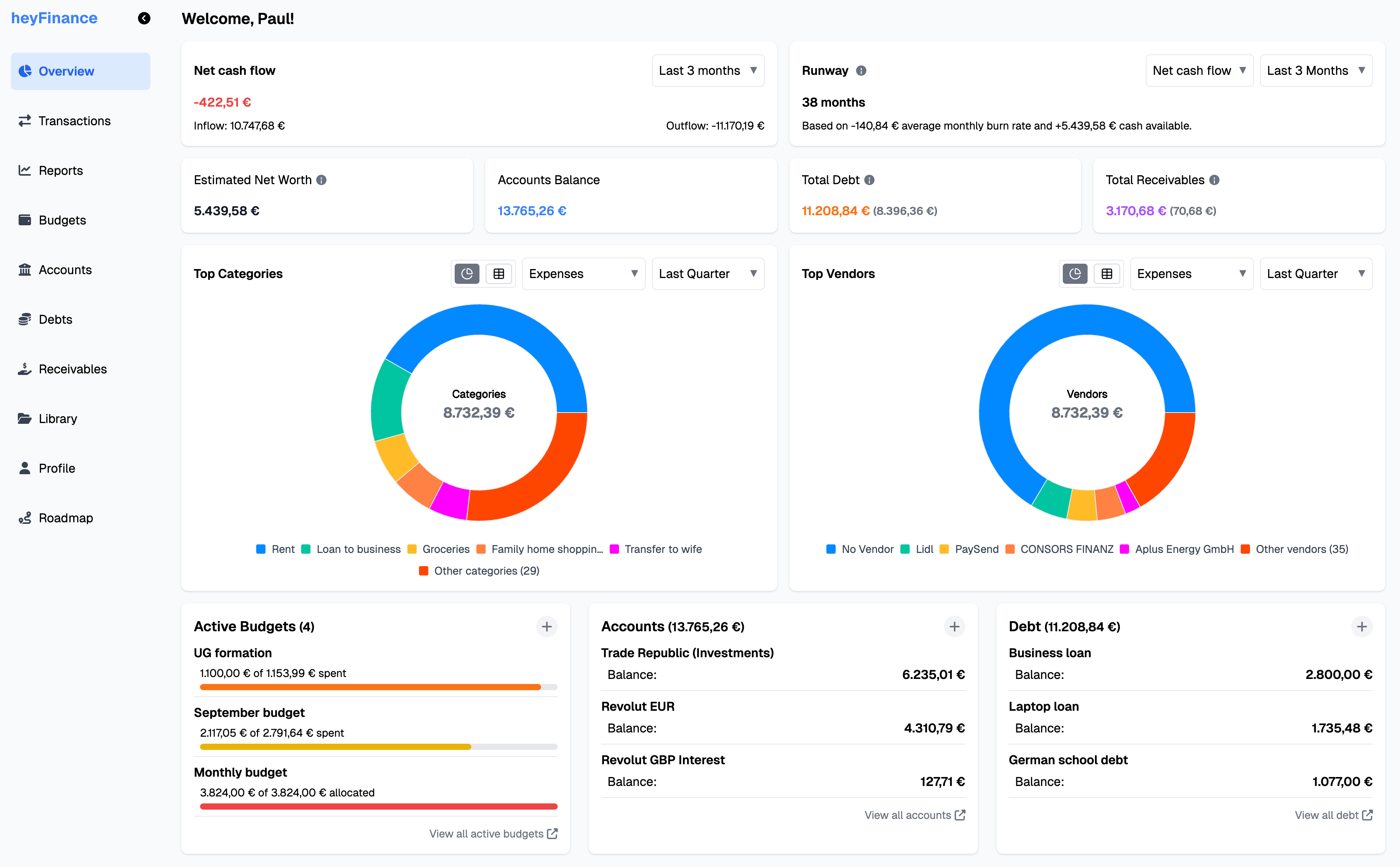 heyFinance: Financial Management and Budgeting Application